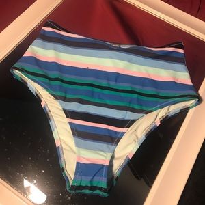Striped High Waisted Swim